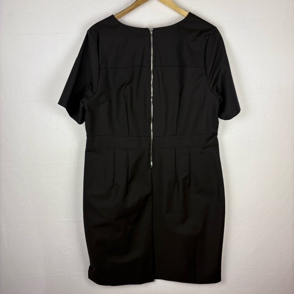 Eloquii Classic Black Short Sleeve Sheath Dress - Picture 2 of 6